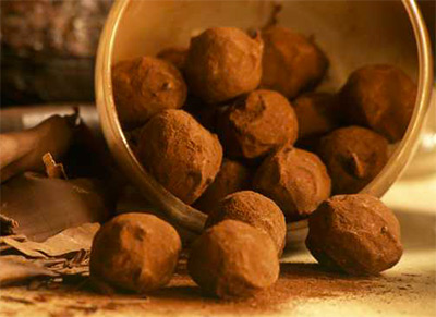 truffes de chocolat et de café